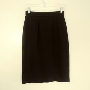 Sag Harbor Woman 100% wool Black pencil skirt SZ 8 professional office